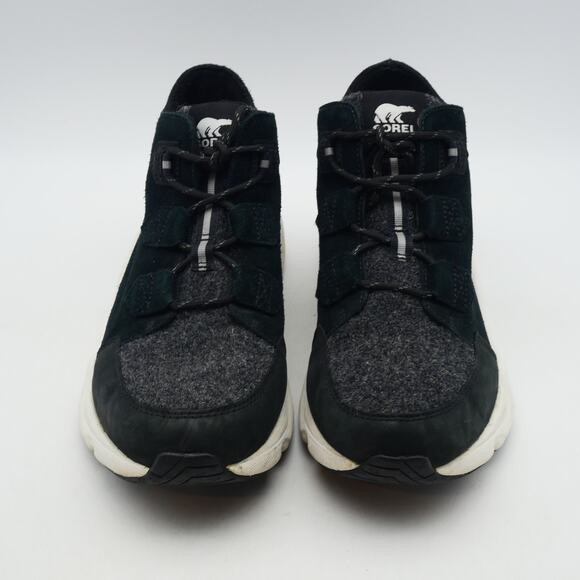 Sorel Women's 10 Kinetic Impact Caribou WP Boots Sneakers Black Sea Salt - Picture 5 of 7